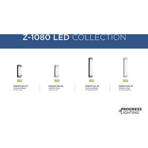 Z-1080 LED LED 24 inch Metallic Gray Outdoor Sconce, Large, Progress LED